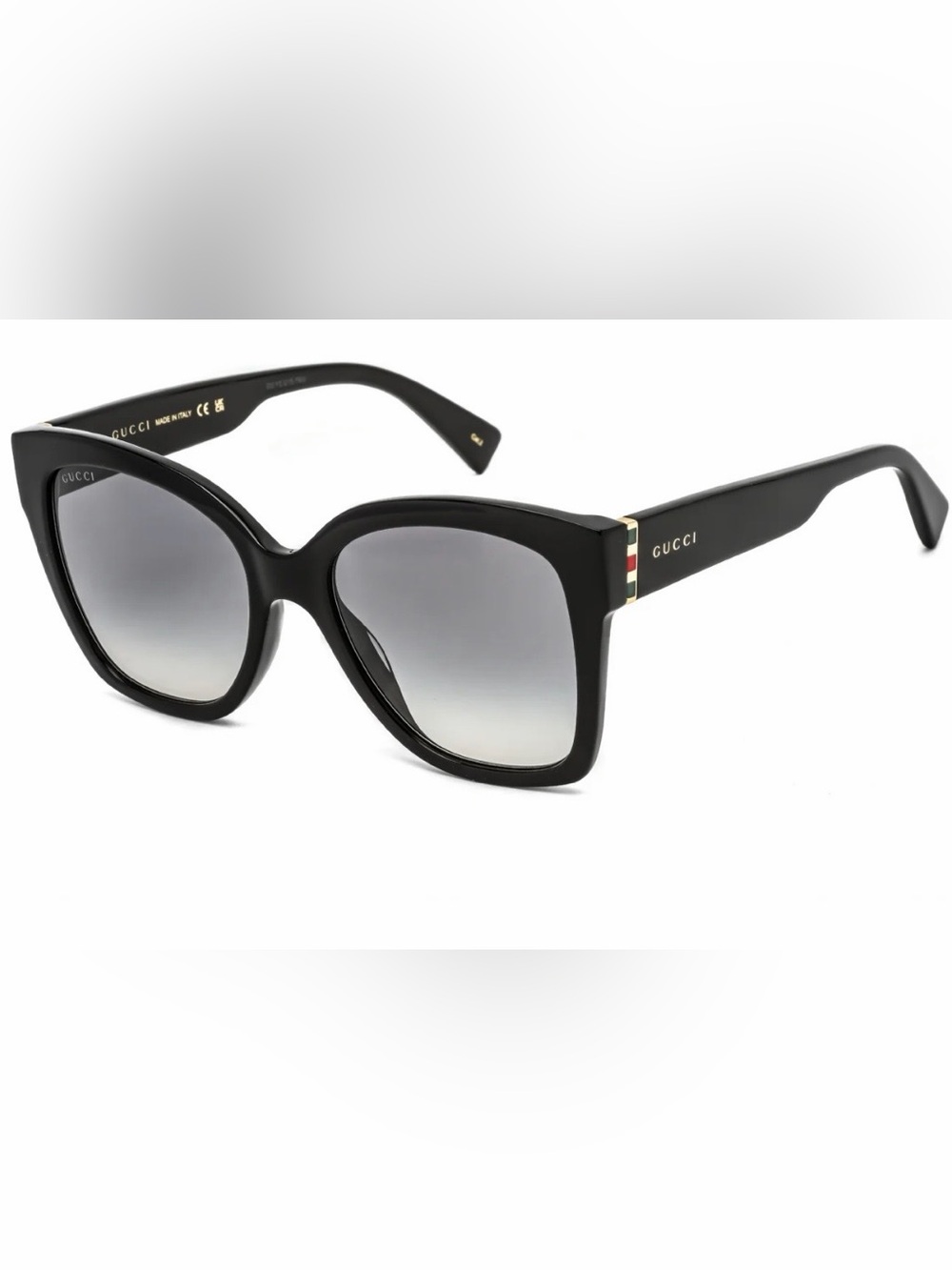 GUCCI GG0459S Cat Eye Black Sunglasses Women’s Made In Italy With Case Authentic